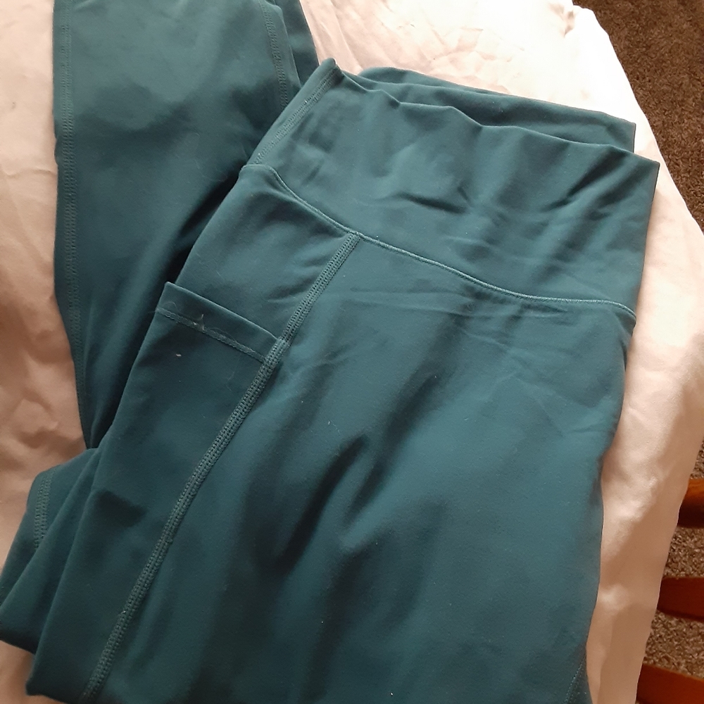 Teal Rosa Pocket Leggings